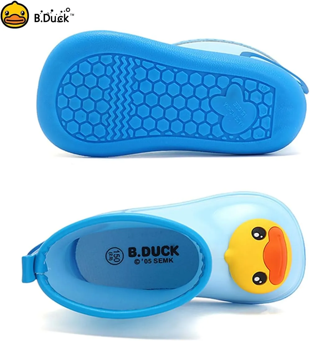 B.Duck Kids Rain Boots for Boys Girls Waterproof Toddler Cartoon Garden Boots