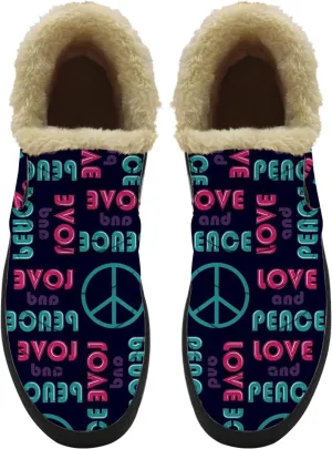 Cheetah Shoes for Women Men Snow Boots Winter Low Top Fashion Sneakers Slip on Ankle Booties Valentines Day Gifts