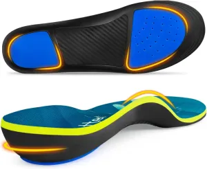 Plantar Fasciitis Insoles, 220 lbs Heavy Duty High Arch Support Inserts, Comfort Orthotics Insoles for Flat Feet and Foot Pain Relief, Work Boot Insoles for Men Women (270MM)