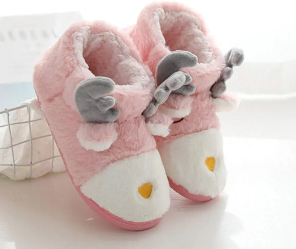 Slippers for Women Memory Foam,Fuzzy Slippers Boots Cozy Faux Fur House Shoes Rubber Sole Anti-Skid for Indoor Outdoor Use